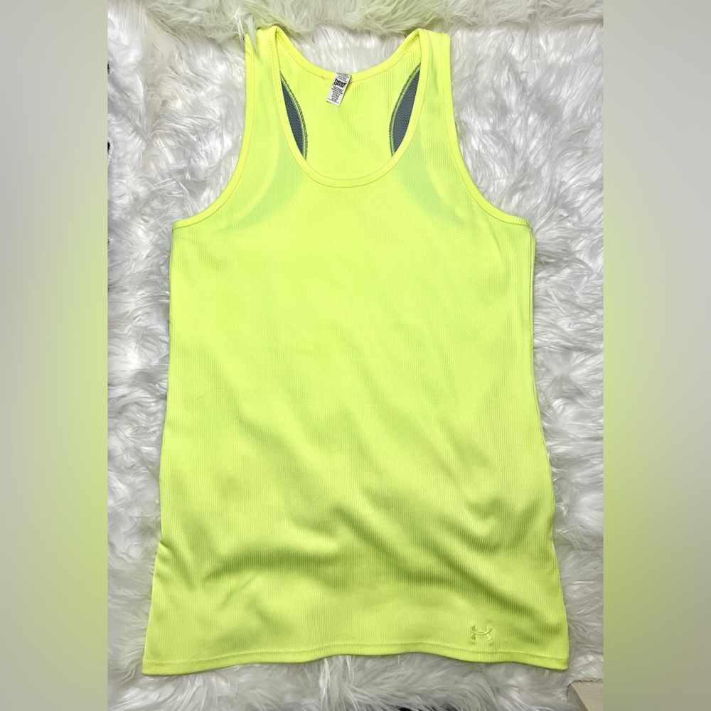 Under Armour Women’s Mesh Insert Racerback Neon Green Tank! So Vibrant!